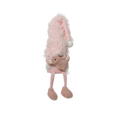 Decoris Polyester Gnome with Dangling Legs and Long Sleepy Hat 75cm - Pink